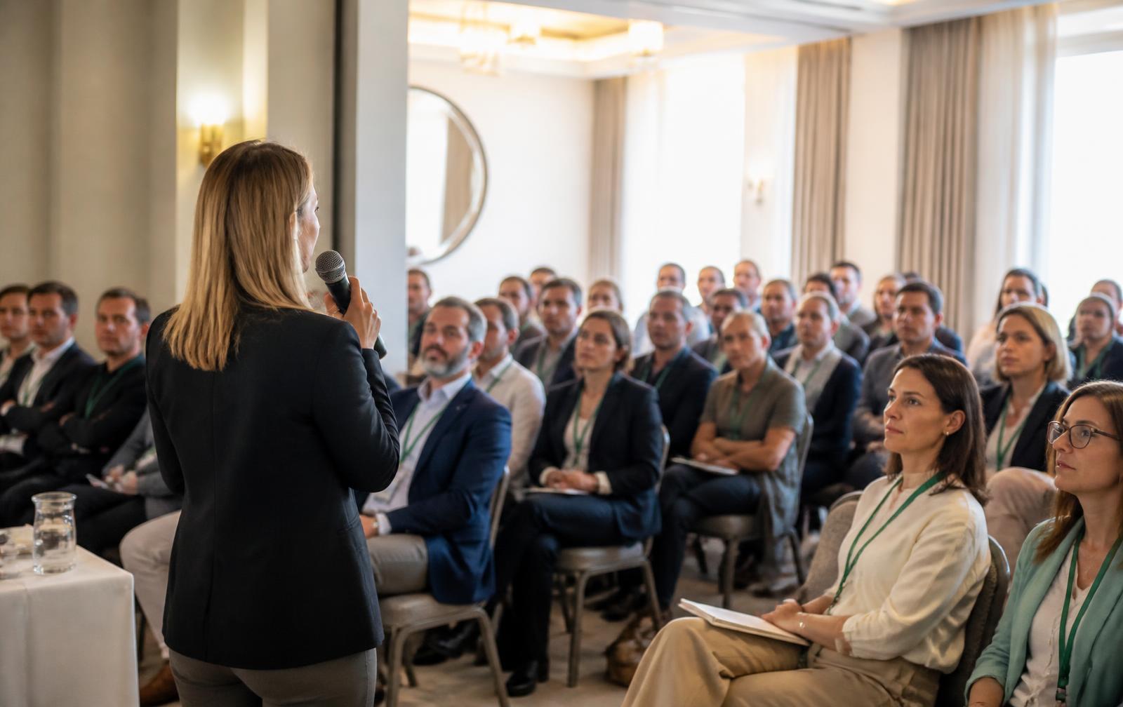 Farmacisti in sala durante un evento Mediki Technology & You